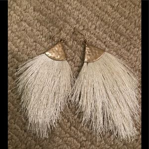 Ivory tassel earrings